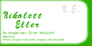 nikolett eller business card